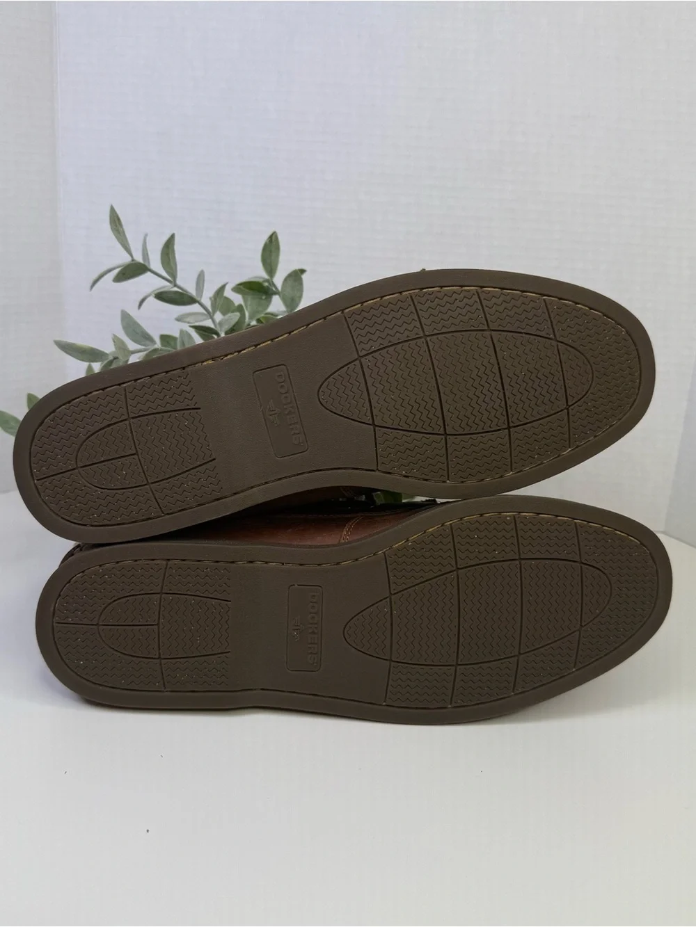 Dockers Mens Vargas Loafers Brown Leather Classic Lace Up Boat Shoes Size 11.5W